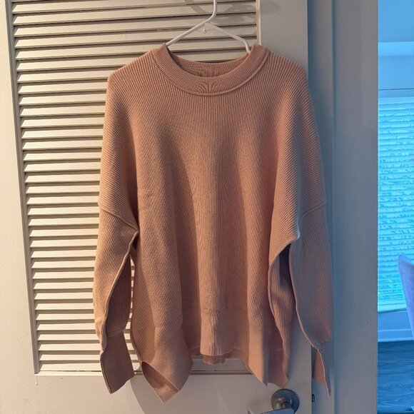 ANRABESS Oversized Batwing Sleeve Crewneck Sweater Flush Pink NWOT Size S - Picture 5 of 9